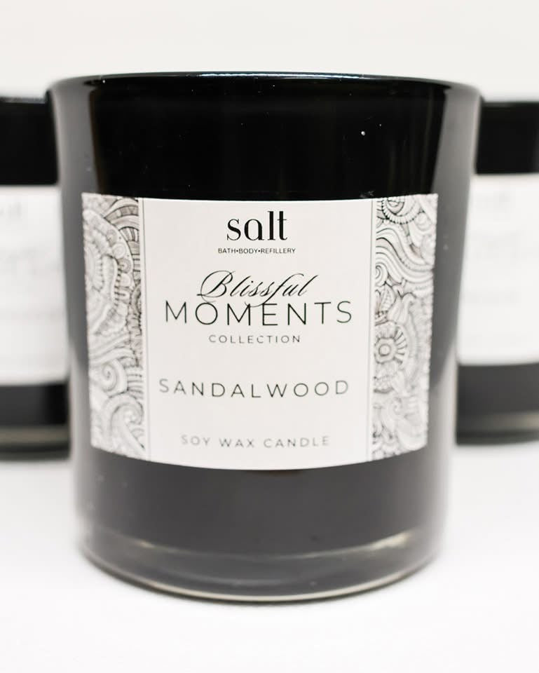 Blissful Moments Collection - Sandalwood Soy Wax Candle