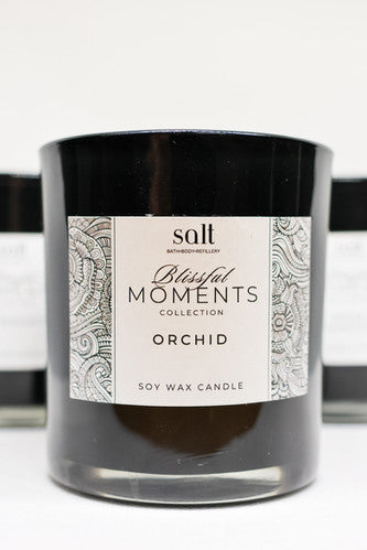 Blissful Moments Collection - Orchid Soy Wax Candle | Salt Bath Body Refillery